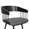Armen Living Athena 27" Swivel Black Wood Counter Stool in Gray Faux Leather with Black Metal LCATBABLKGRY26 - alternate 4